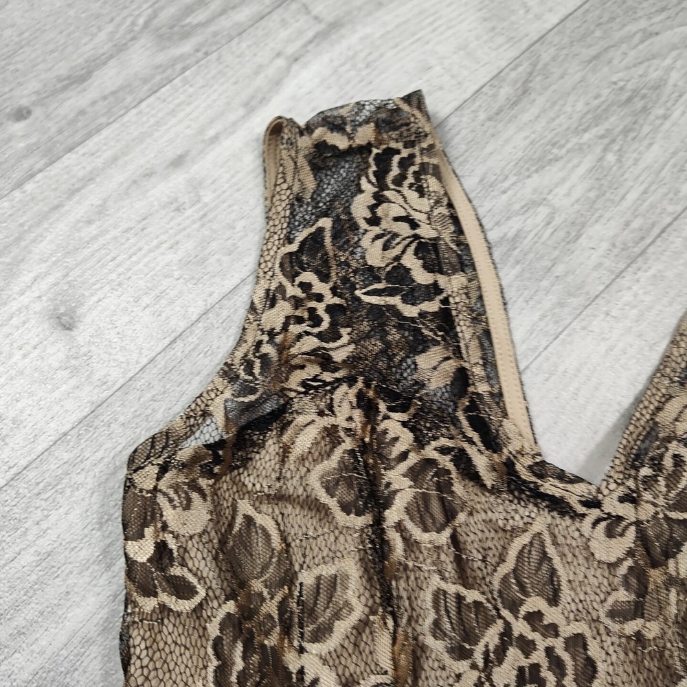 Alloy Apparel Women's Size Medium Black And Gold Metallic Lace Dress - Picture 5 of 16